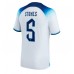 Cheap England John Stones #5 Home Football Shirt World Cup 2022 Short Sleeve